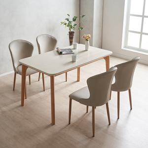 리가 4인용 세라믹 식탁 세트 B형 1400 (테이블1400+식탁의자 B형 철제 4개)