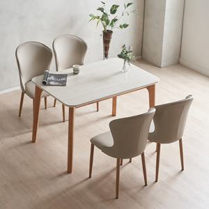 리가 4인용 세라믹 식탁 세트 B형 1200 (테이블1200+식탁의자 B형 철제 4개)