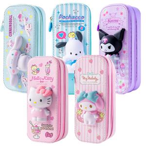 산리오 포차코 쿠로미 시나모롤 말랑이 스퀴시 2단 필통