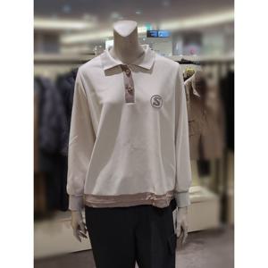 [트리아나] 소고 밑단스트링포인트 카라넥티셔츠AJ4TA21