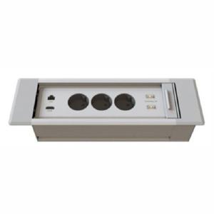 빌트인 가구 매입 슬라이드 콘센트 BID-2023MS 실버