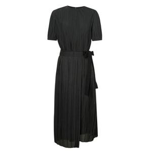 질스튜어트 뉴욕 여성 24FW 블랙 스트랩 세트 반팔 플리츠 롱원피스 JSDR4C500BA