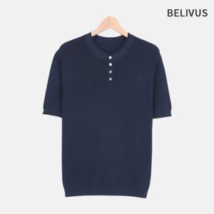 빌리버스 남자 헨리넥 니트 여름 티셔츠 BXR016