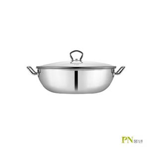 PN풍년 샤르텐 클래식 양수냄비 웍 28cm 양수냄비 통3중스테인리스 다용도냄비 실용적사이즈 IH가능 인덕션