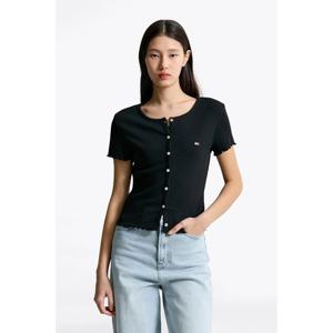 타미진 여성 립 버튼 숏 슬리브 탑 (T32F1TTO15TWT2)