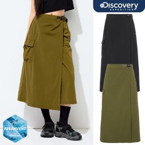 디스커버리 25SS 프레시벤트 여성 카고포켓 랩 스커트 DWSK96053