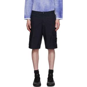 스톤아일랜드 반바지 네이비 스트레치 코튼 텔라 파라카듀트 쇼츠 251828M193032
