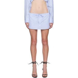 알렉산더왕 반바지 블루 드로우스트링 스코트 242187F088024