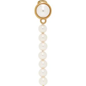모스키노 귀걸이 골드   화이트 인조 진주 싱글 이어링 251720F022007