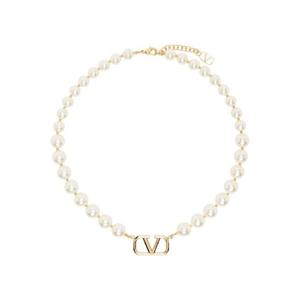 발렌 목걸이 오프 화이트 V로고 시그니처 네크리스 251807F023008