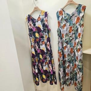 스테파니 HC07 나염 민소매  롱원피스 A25SO5220