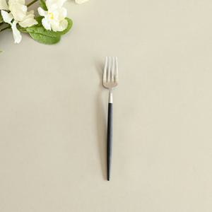 [정가 30,000원]큐티폴고아 디너포크 블랙실버