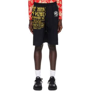 마린세르 반바지 블랙 리사이클 티셔츠 쇼츠 241020M193006