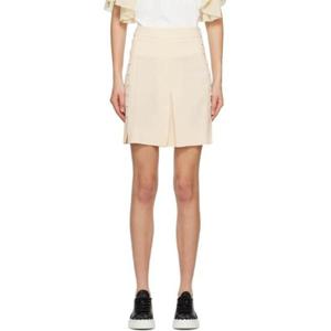 씨바이끌로에 미니스커트 베이지 버튼 미니 스커트 231373F090002
