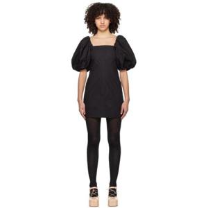 가니 원피스 블랙 오가닉 코튼 미니 드레스 241144F052008