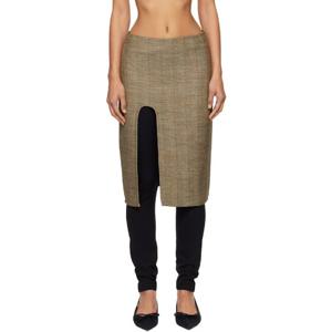 스텔라 매카트니 스커트 베이지 트위드 미디 스커트 242471F092009