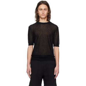 AMI Paris 티셔츠 블랙 부클레 티셔츠 241482M213030