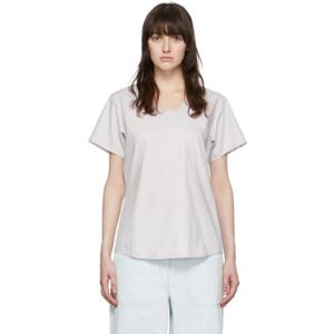 르메르 티셔츠 퍼플 코튼 티셔츠 221646F110005