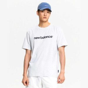 [뉴발란스]뉴발란스 에센셜 레터링 로고 반팔티 NBNEE31113 라이트그레이