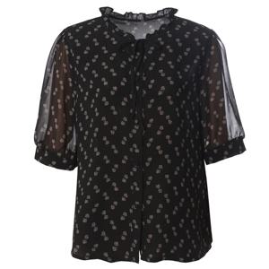 [모라도]시스루프릴블라우스 ROM8BL491