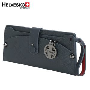[헬베스코] 볼마커 천연소가죽 골프 머니지갑(차콜)