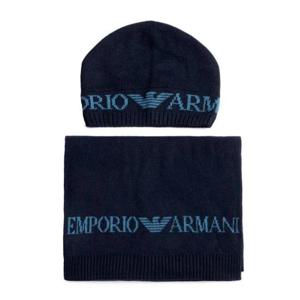 엠포리오 아르마니 로고 자카드 스카프 및 모자 세트 628055CC983 00035 TP942253528