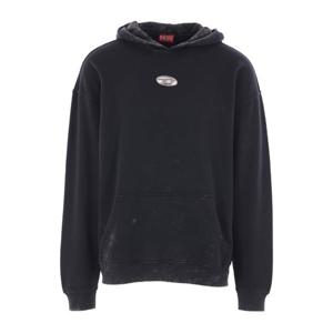 디젤 블랙 마블 워시 후드티 A19416 0IPAC900