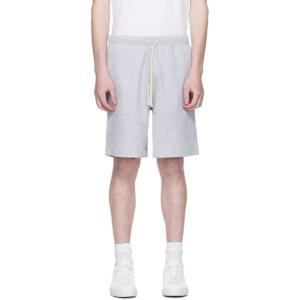 보스 반바지 그레이 BECKHAM 코튼 테리 쇼츠 252085M193004
