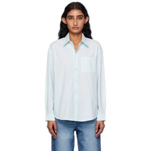 아페쎄 셔츠 블루 로고 보이프렌드 셔츠 252252F109006