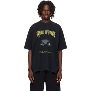 베트멍 티셔츠 블랙 크레이들 오브 필스 판대모네온 오버사이즈 티셔츠 252669M213005