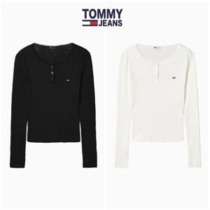 [타미진] T32F7TTO44TWT1 여성 슬림 포인텔 헨리넥 긴팔 티셔츠