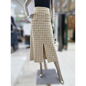 제시뉴욕 세이브존04 체인 디테일 체크 니팅지 스커트 JE8ST0360ST