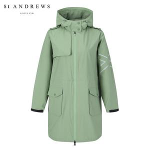 [세인트앤드류스] 여성 패커블 체크 후드 레인 점퍼