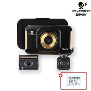 [캐치온][캐치온]NEW캐치온 5way 3채널 블랙박스 128G+ 휴대폰연