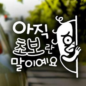힝 초보란 말이예요 초보운전스티커-반사(좌측)