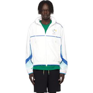 카사블랑카 재킷 화이트 카사 스포티프 윈드브레이커 재킷 252195M180008