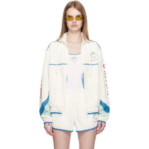 카사블랑카 재킷 화이트 카사 스포티프 윈드브레이커 재킷 252195F063004