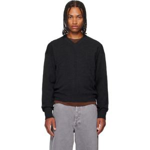 르메르 브이넥 그레이 브이넥 스웨터 252646M206003