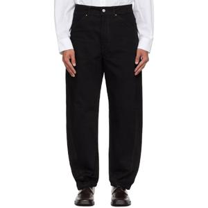 르메르 청바지 블랙 트위스트 워크웨어 데님 진 252646M186012