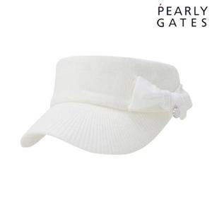 파리게이츠 (521E4CP001) 여성 스마일 벨벳 리본 밴딩 니트 썬바이저