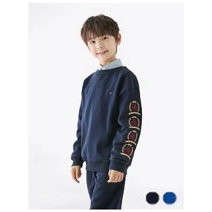 [타미힐피거칠드런2] 크레스트 그래픽 스웨트 셔츠 T42F7KKO530BT1 8세 16세