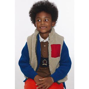 타미힐피거 키즈 T42F7QVT180BT1 리버시블 테디 베스트