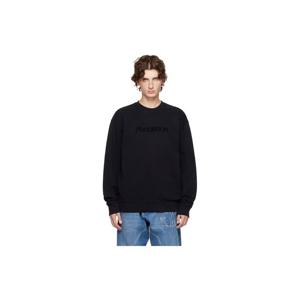 JW앤더슨 스웨트셔츠 블랙 로고 자수 스웨트셔츠 252477M204002