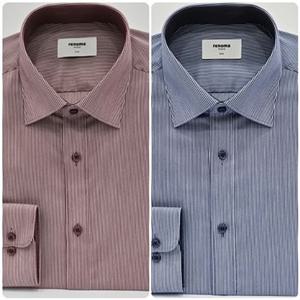 [레노마셔츠]슬림핏/긴소매/틴 초크 스트라이프 셔츠 RPFSL1550