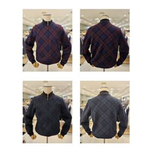 닥스 25년 FW 방풍 체크 니트 집업 (양말증정) DLW1SWZU110-PL 2종택1