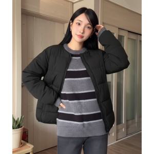 [행텐 틴즈]공용 포레스트 폴리 코어 라운드넥 퀼팅 점퍼_100(10540-010-811-69)