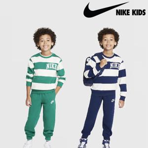 [나이키키즈(플레이키즈)]나이키 스트라이프 맨투맨 티셔츠 바지 세트 2종 택1 3-7세 A244ST156P