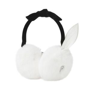 파리게이츠골프용품 NQC 521D4AC005_WH 여성 스웨이드 리본 바니 퍼 이어워머