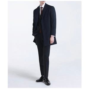 [ZEN][맨잇수트] 블루 멜란지 울 혼방 누빔 코트 (MAED33-171)