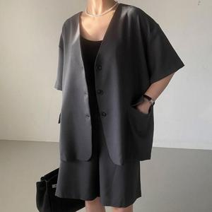 빅사이즈 505 비지노카라여름정장자켓 DRAU414